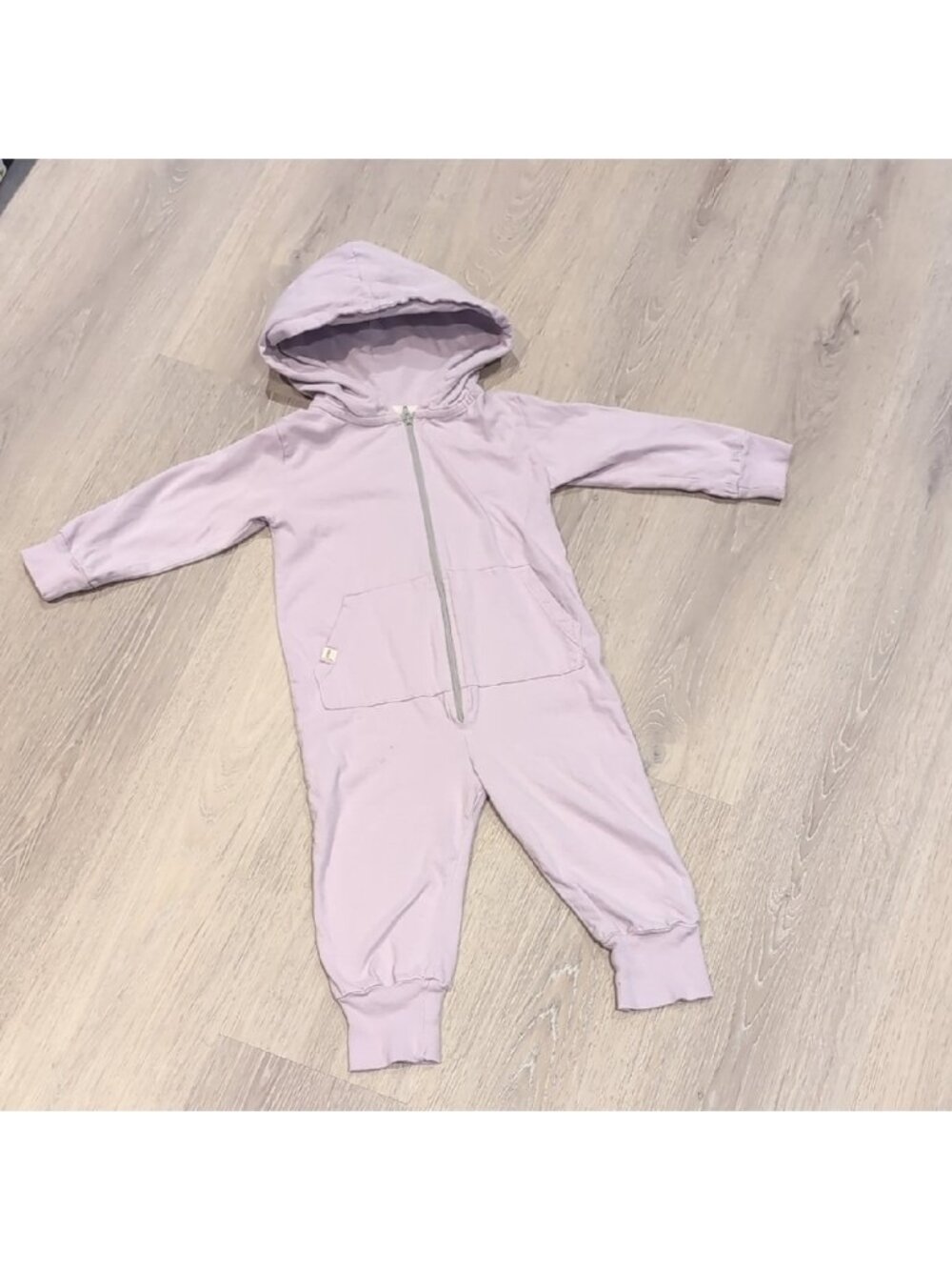 Mini Mioche Kids Organic Cotton Hooded Zip Up Footie